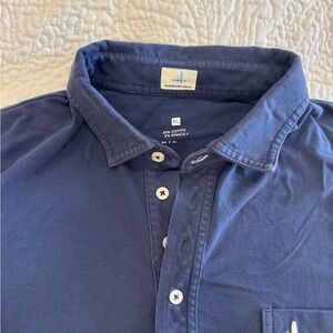 johnnie-O Blue Casual Button Down Shirt